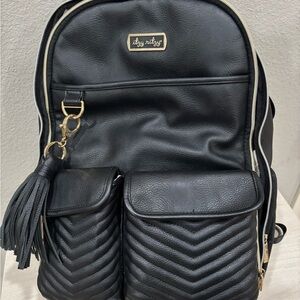 Itzy Ritzy Boss Black Quilted Backpack
